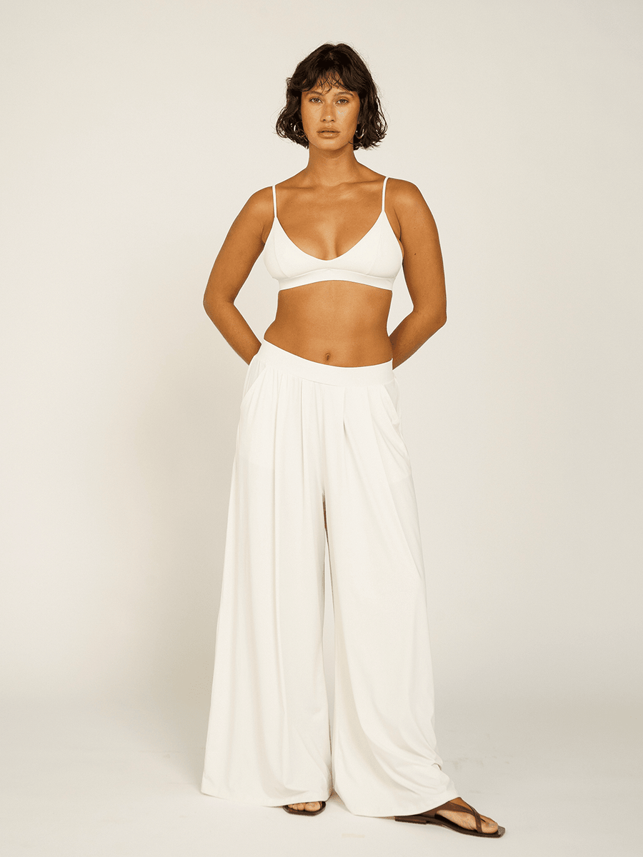 Calça Pantalona Budapeste Off White UV 50+ Panou