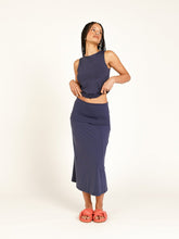 Carregar imagem no visualizador da galeria, Saia Paris Azul Marinho UV 50+ - panou.br
