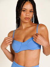 Carregar imagem no visualizador da galeria, Top Biquíni Búzios Azul Cobalto UV 50+ - panou.br
