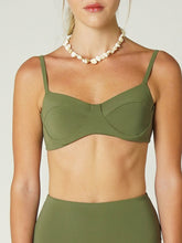 Carregar imagem no visualizador da galeria, Top Biquíni Búzios Verde Alcaparra UV 50+ - panou.br