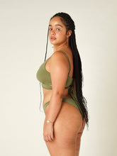 Carregar imagem no visualizador da galeria, Top Biquíni Canárias Verde Alcaparra UV50+ - panou.br