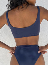 Carregar imagem no visualizador da galeria, Top Biquíni Fiji Azul Marinho UV 50+