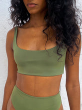 Carregar imagem no visualizador da galeria, Top Biquíni Fiji Verde Alcaparra UV 50+
