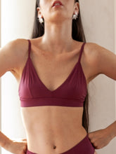 Carregar imagem no visualizador da galeria, Top Biquíni Galápagos Roxo Marsala UV 50+ - panou.br