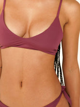 Carregar imagem no visualizador da galeria, Top Biquíni Menorca Roxo Marsala 50+ UV - panou.br