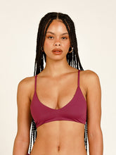 Carregar imagem no visualizador da galeria, Top Biquíni Menorca Roxo Marsala 50+ UV - panou.br