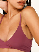 Carregar imagem no visualizador da galeria, Top Biquíni Menorca Roxo Marsala 50+ UV - panou.br
