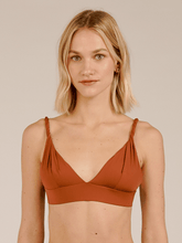 Carregar imagem no visualizador da galeria, Top Biquíni Santorini Marrom Camelo UV50+ - panou.br
