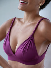 Carregar imagem no visualizador da galeria, Top Biquíni Santorini Roxo Marsala UV50+ - panou.br