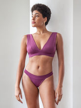 Carregar imagem no visualizador da galeria, Top Biquíni Santorini Roxo Marsala UV50+ - panou.br