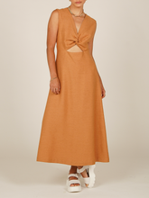 Carregar imagem no visualizador da galeria, Vestido Nassau Marrom Camelo