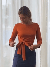 Carregar imagem no visualizador da galeria, Blusa Cachequer Moscou Laranja Ocre UV +50 - panou.br