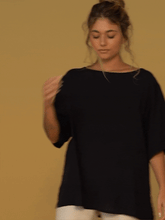 Carregar imagem no visualizador da galeria, Camiseta Feminina Algarve Preto - panou.br