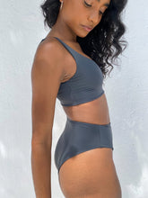 Carregar imagem no visualizador da galeria, Parte de Baixo Biquini Fiji Cinza Chumbo UV50+ - panou.br