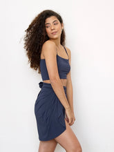 Carregar imagem no visualizador da galeria, Saia Pareô Bodrum Azul Marinho (proteção UV 50+) - panou.br