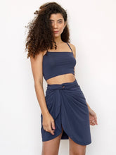 Carregar imagem no visualizador da galeria, Saia Pareô Bodrum Azul Marinho (proteção UV 50+) - panou.br