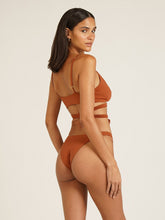 Carregar imagem no visualizador da galeria, Top Biquíni Canárias Marrom Camelo UV50+ - panou.br