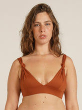 Carregar imagem no visualizador da galeria, Top Biquíni Santorini Marrom Camelo UV50+ - panou.br