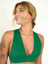 Carregar imagem no visualizador da galeria, Top Biquíni Santorini Verde Bandeira UV50+ - panou.br
