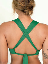 Carregar imagem no visualizador da galeria, Top Biquíni Santorini Verde Bandeira UV50+ - panou.br