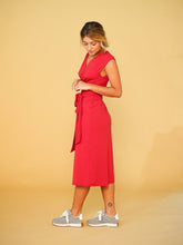 Carregar imagem no visualizador da galeria, Vestido Cachecouer Tóquio Vermelho UV +50 - panou.br

