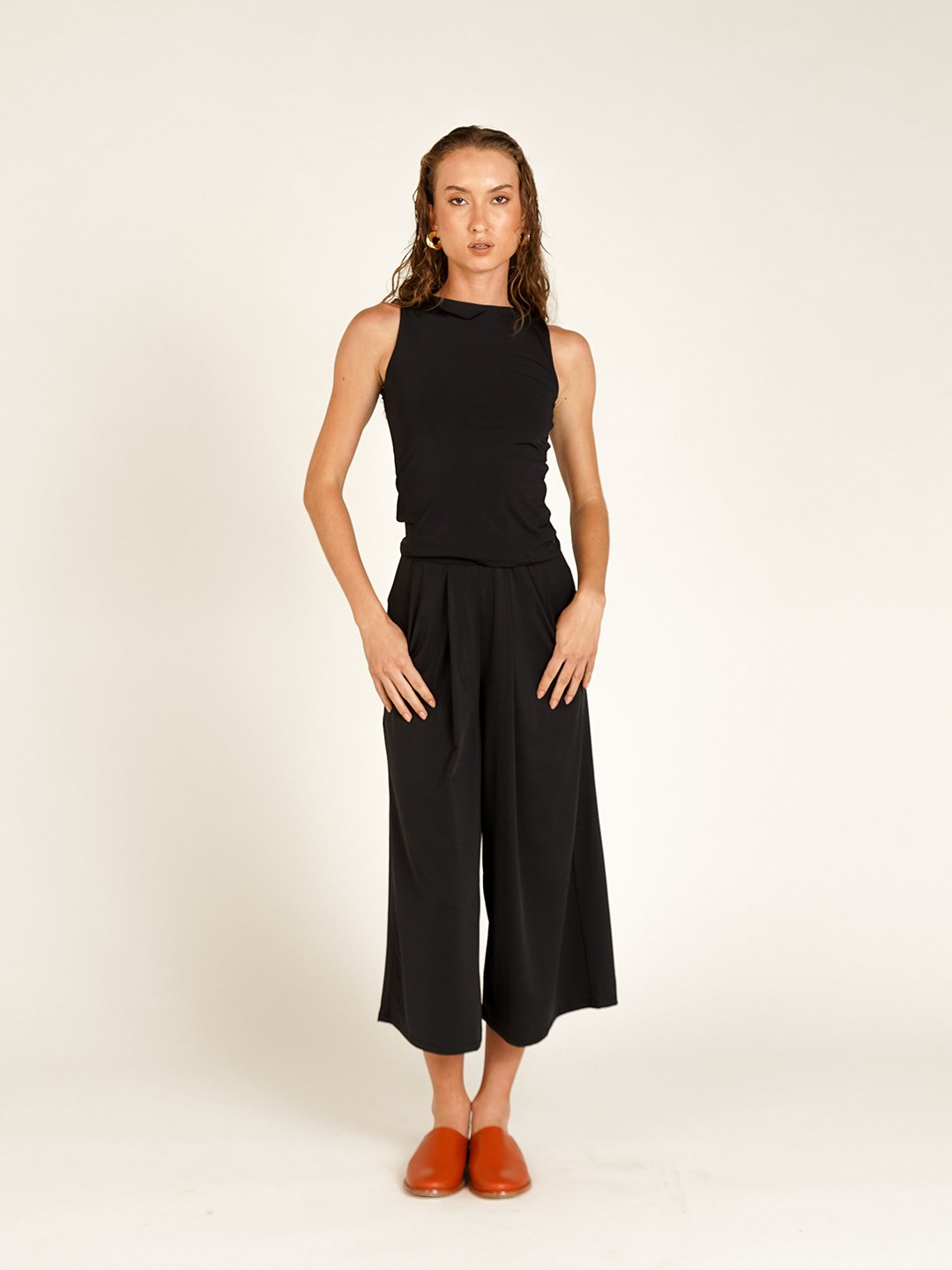 Calça Pantacourt St Tropez Preta UV +50 - panou.br