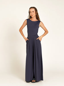 Calça Pantalona Budapeste Azul Marinho UV 50+ - panou.br