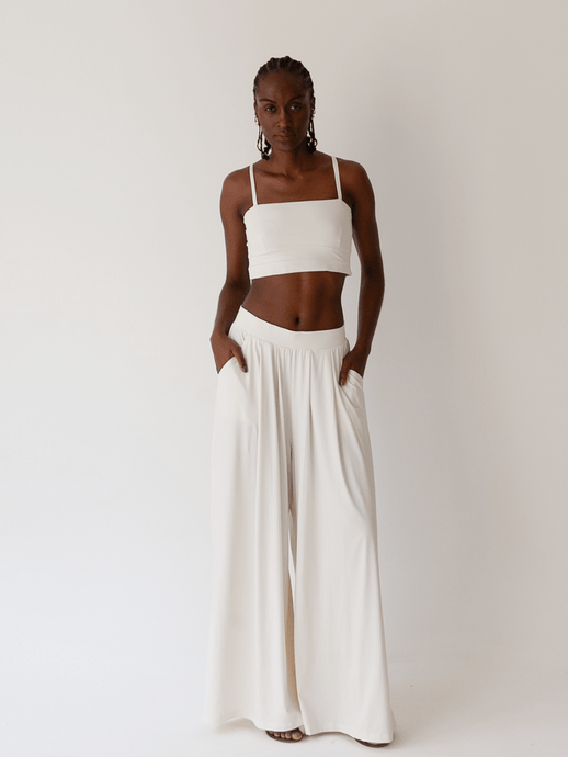 Calça Pantalona Budapeste Off White UV 50+ - panou.br