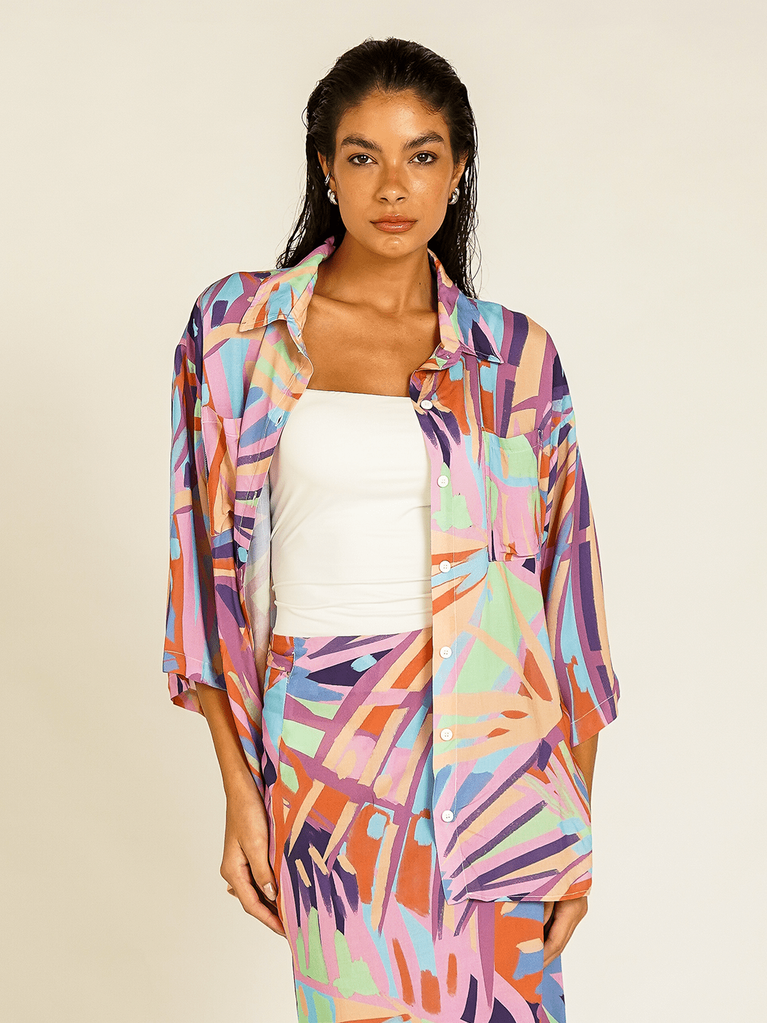 Camisa Positano Jardim Surreal - panou.br