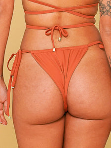 Parte de Baixo Biquíni Paraty Laranja Ocre UV 50+