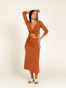 Saia Paris Marrom Camelo UV 50+ - panou.br