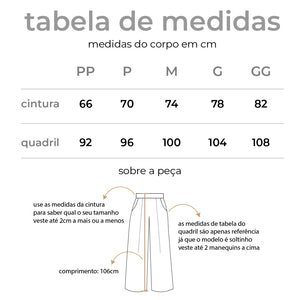 Calça Pantalona Budapeste Off White UV 50+