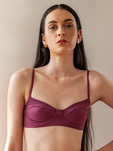 Top Biquíni Búzios Roxo Marsala UV50+ - panou.br