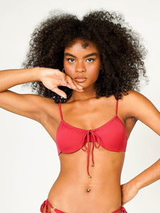Top Biquíni Curaçao Rosa Cereja UV 50+