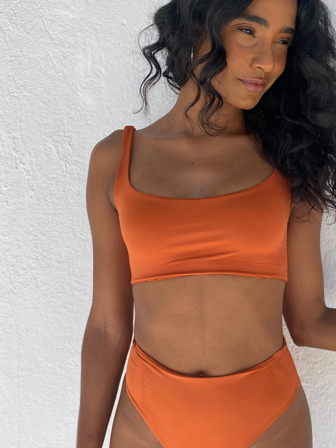 Top Biquíni Fiji Laranja Ocre UV 50+