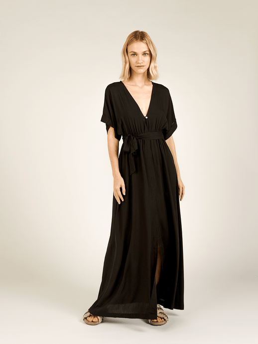 Vestido Longo Sahy Preto - panou.br