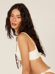 Top Biquini Menorca Off White UV 50+