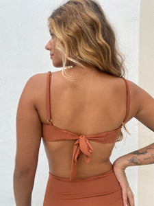 Top Biquíni Búzios Marrom Camelo UV 50+ - panou.br