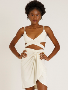Saia Pareô Bodrum Off White (proteção UV 50+)